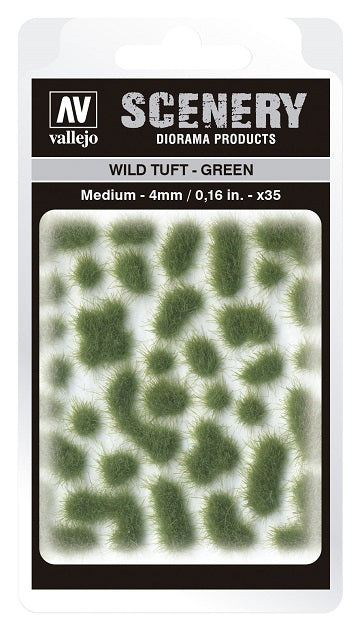 VALLEJO: SCENERY MEDIUM WILD TUFT GREEN - Hobby Supplies - The Hooded Goblin