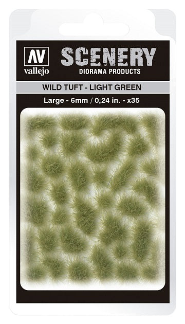 VALLEJO: SCENERY LARGE WILD TUFT LIGHT GREEN - Hobby Supplies - The Hooded Goblin