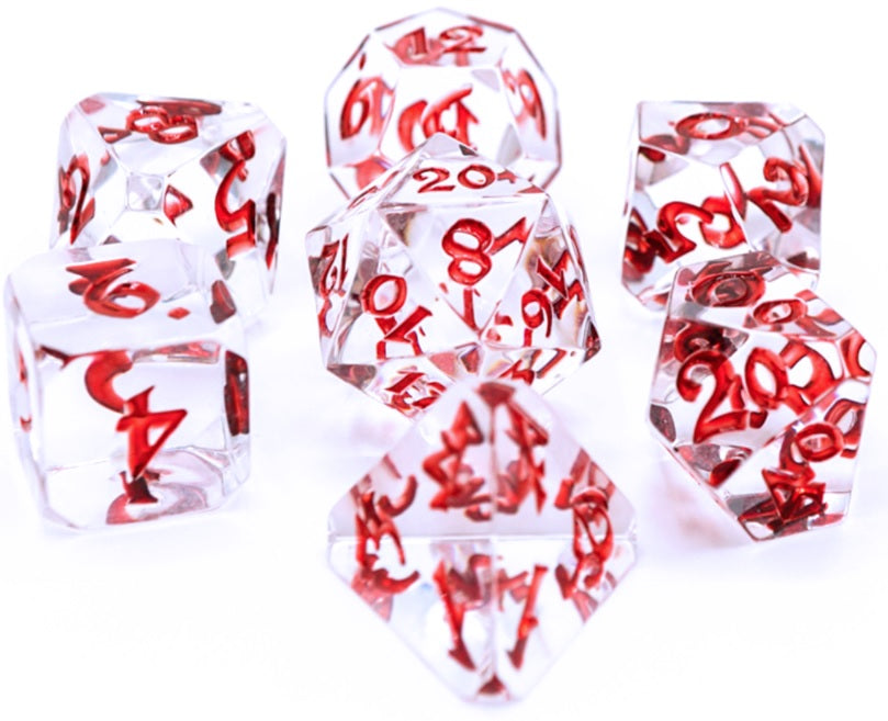 Poly Avalore Rpg Set - Isa Lifeblood Die Hard Dice - Dice - The Hooded Goblin