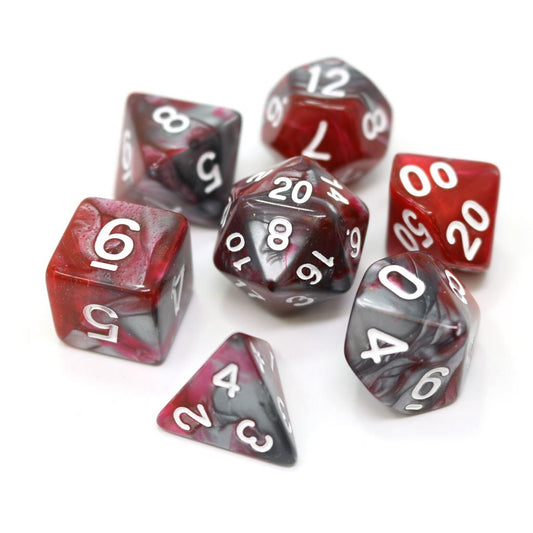 Poly Rpg Set - Dragon'S Blood Die Hard Dice - Dice - The Hooded Goblin