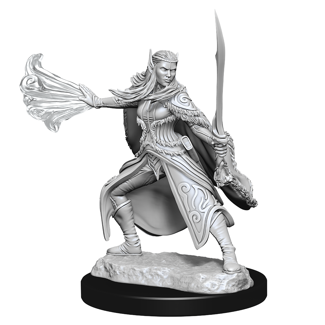 D&D Unpainted Minis Winter Eladrin and Spring Eladrin