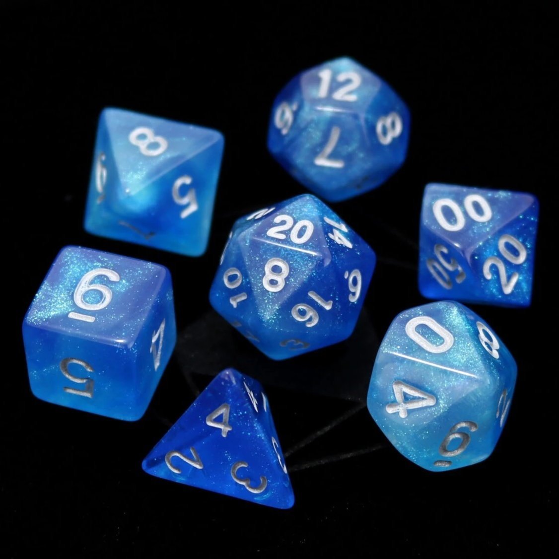 Poly Rpg Set - Mermaid'S Tear Die Hard Dice - Dice - The Hooded Goblin