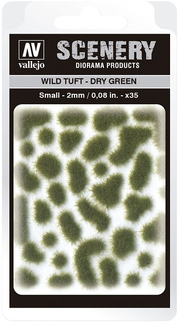 VALLEJO: SCENERY SMALL WILD TUFT DRY GREEN - Hobby Supplies - The Hooded Goblin