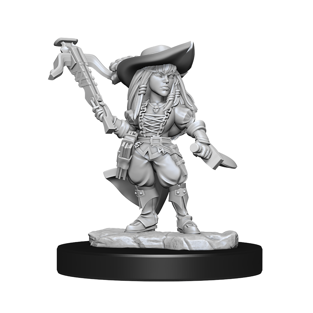 Pathfinder Unpainted Mini Female Gnome Bard