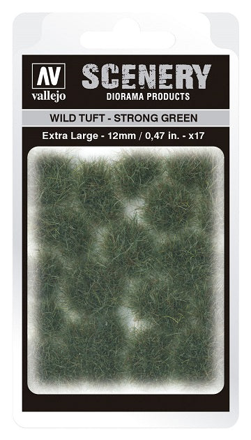VALLEJO: SCENERY EXTRA LARGE WILD TUFT STRONG GREEN - Hobby Supplies - The Hooded Goblin