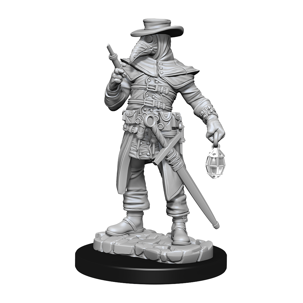 Wizkids Deep Cuts Unpainted Minis Plague Doctor and Cultist