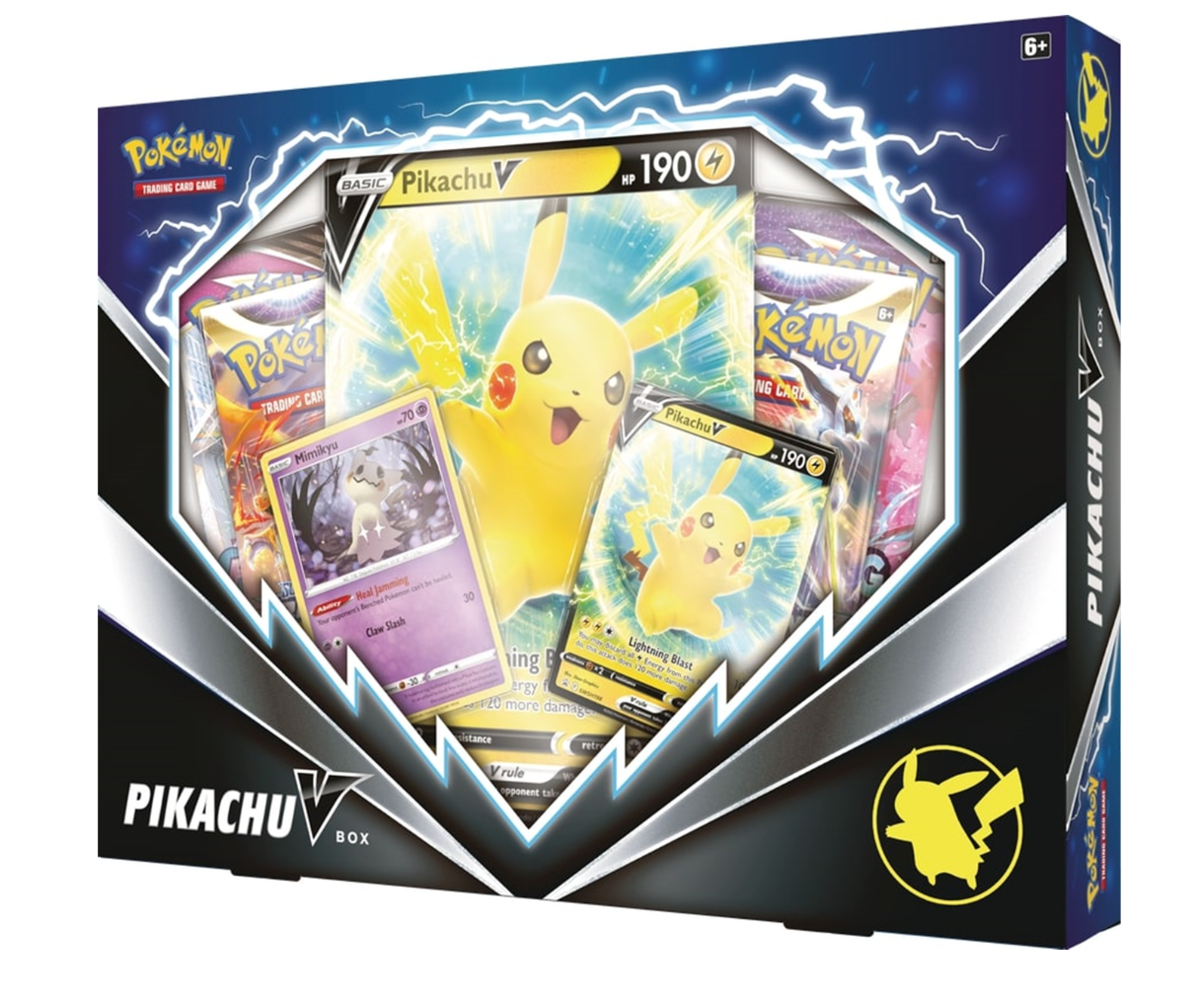 Pokemon TCG Pikachu V Box with 4 Booster Packs