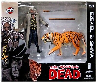 The Walking Dead Ezekiel and Shiva Action Figure Set Color Non-Blood Splattered