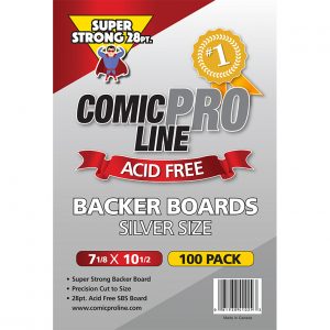 Silver Comic Book Backing Boards - Extra Strong 28pt - Comic Supplies - The Hooded Goblin