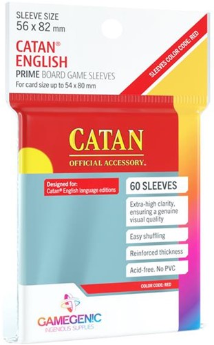 PRIME Catan-Sized Sleeves 56x82 mm GameGenic Asmodee for English Language Catan