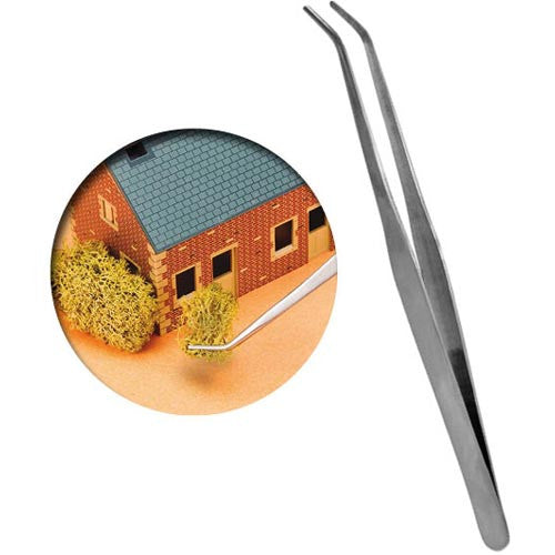 Vallejo Strong Curved Stainless Steel Tweezers (175mm)
