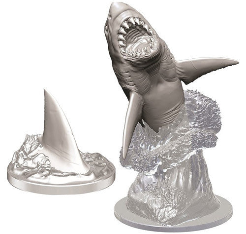 Wizkids Deep Cuts Unpainted Miniatures: Shark - Roleplaying Games - The Hooded Goblin