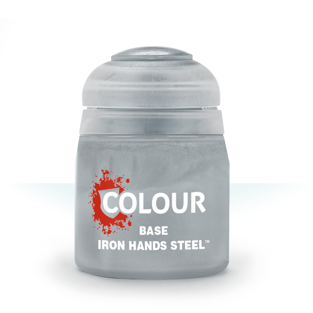 Base: Iron Hands Steel (12Ml) - Citadel Painting Supplies - The Hooded Goblin